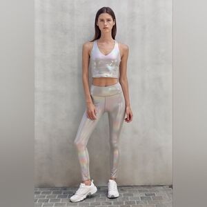 Kristen Cropped Tank And Camila Leggings Moonstone In Limestone NWT Medium